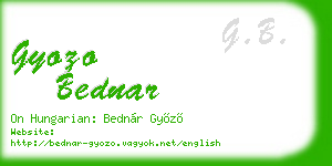 gyozo bednar business card