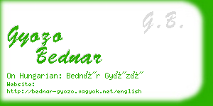 gyozo bednar business card